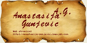 Anastasija Gunjević vizit kartica